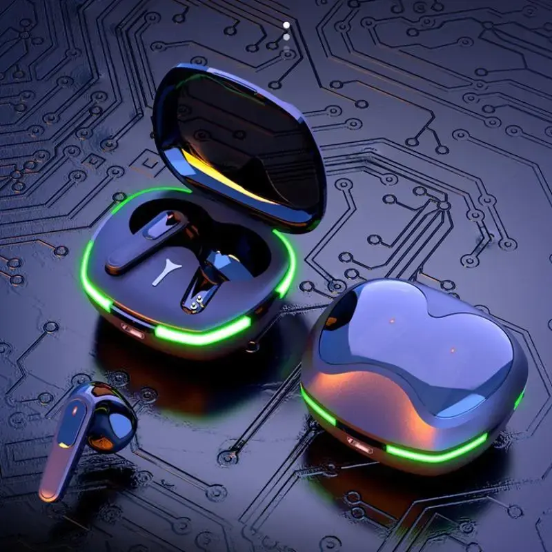 Half In-ear Design Wireless BT Headphone, HiFi Stereo Sound Wireless Music Headphones, Noise Cancelling Sports Earhuds Bulit-...