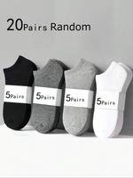 Random Women's Solid Ankle Socks, Casual Comfy Breathable Socks for Daily Wear, Multipack Low Cut Knit Socks for All Seasons,...