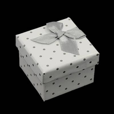 Polka Dot Cardboard Ring Boxes