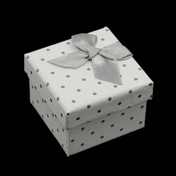 Polka Dot Cardboard Ring Boxes