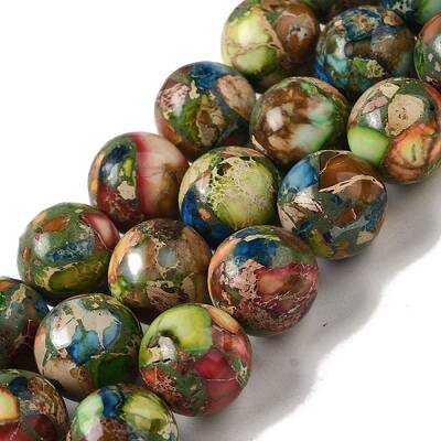 Dyed Natural Imperial Jasper Beads Strands