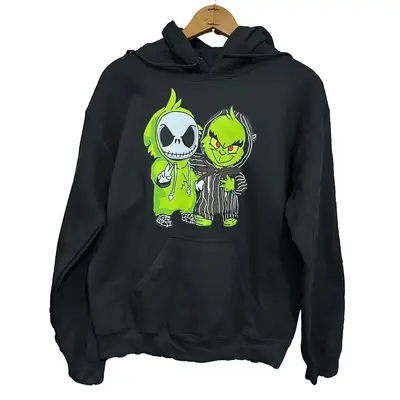 Character Black Hoodie Cotton Unifit Christmas