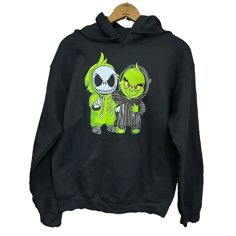 Character Black Hoodie Cotton Unifit Christmas