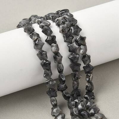 Natural Larvikite Star Beads Strands