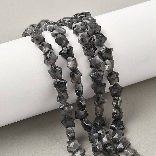Natural Larvikite Star Beads Strands