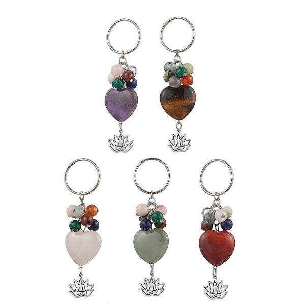 Natural & Synthetic Gemstone Keychain