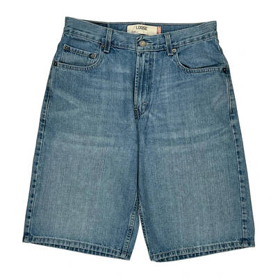 569 Loose Fit Levis Denim Shorts - 30W 11L Light Wash Cotton