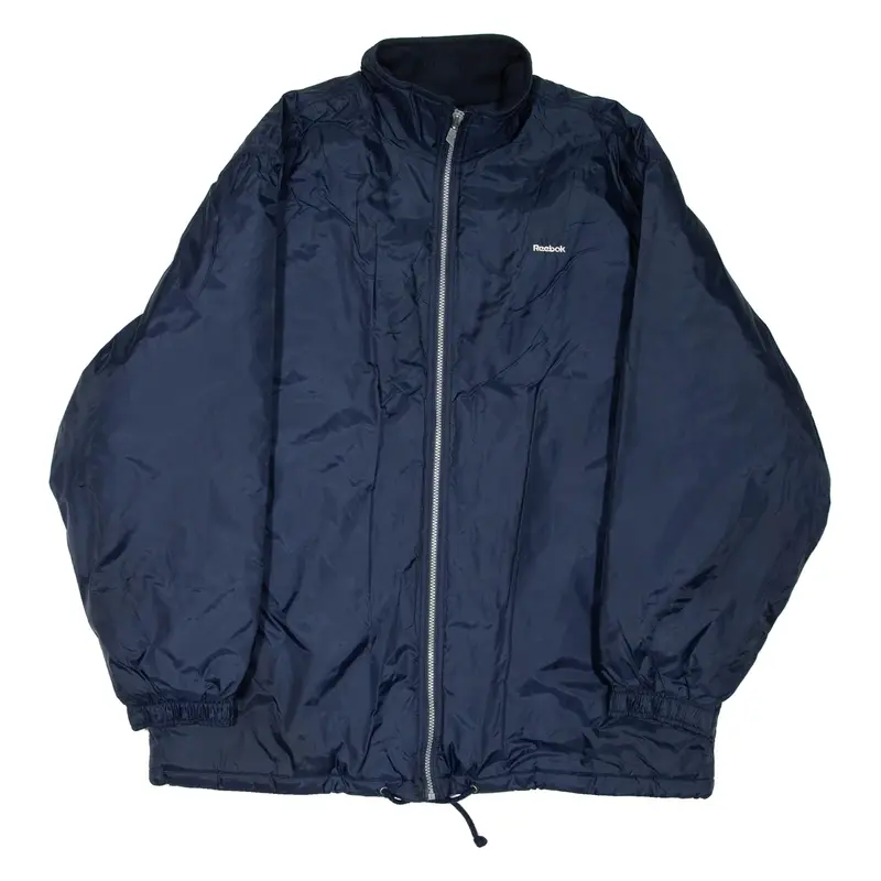 REEBOK Mens Jacket Blue Nylon L