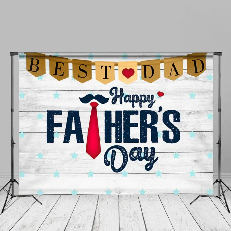 Best Dad White Wooden Fathers Day Photography Backdrop - Aperturee