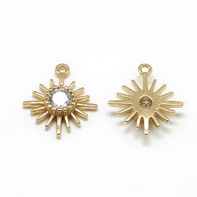 Brass Cubic Zirconia Charms