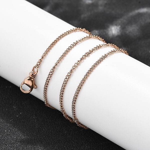 201 Stainless Steel Twisted Chain Necklaces