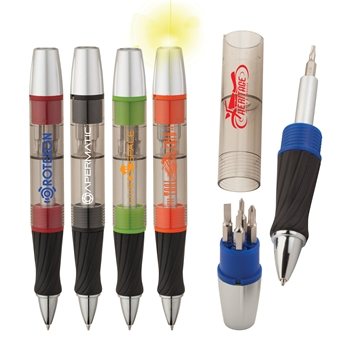 100 Customized Handy Pen 3-in-1 Tool Pen - LED Light & Screwdriver
