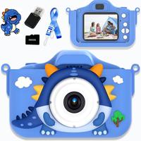 Dinosaur Design Digital Portable Camera, Cute Video Recording Pocket Camera Toy with 32GB Memory Card, Perfect Birthday & Hol...