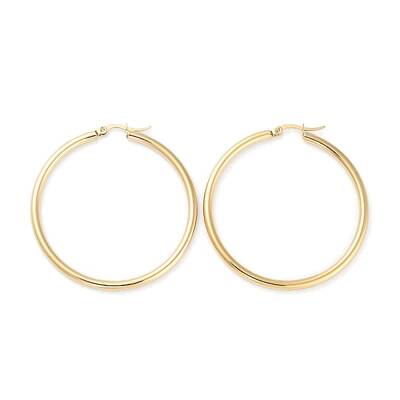 Ring 304 Stainless Steel Hoop Earrings for Women Men