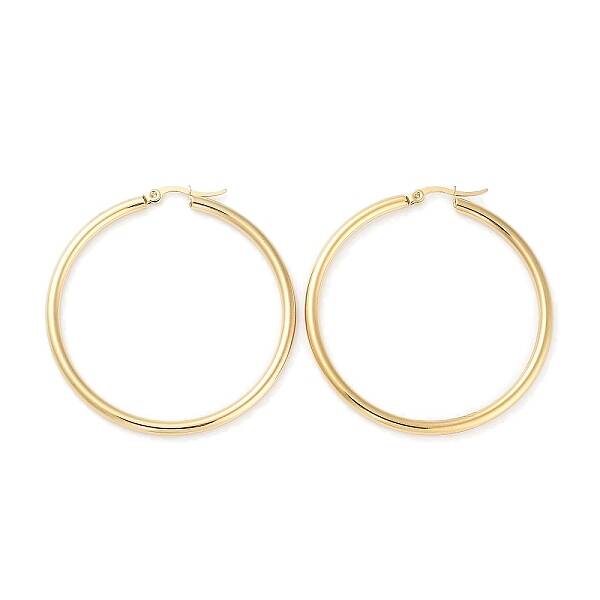 Ring 304 Stainless Steel Hoop Earrings for Women Men