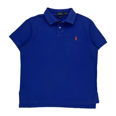 Polo By Ralph Lauren Polo Shirt - Large Blue Cotton | Size: large