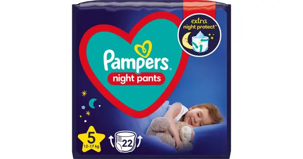 Pampers Night Pants size 5 disposable night pants diapers 12-17 kg 22 pieces