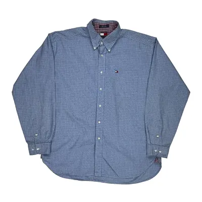 Tommy Hilfiger Checked Shirt - XL Blue Cotton | Size: x-large
