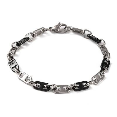 201 Stainless Steel Mariner Link Chain Bracelets