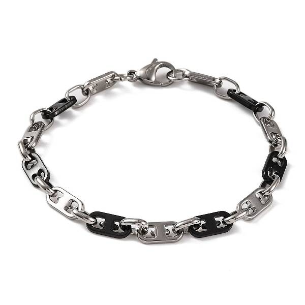 201 Stainless Steel Mariner Link Chain Bracelets