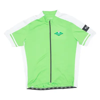 JAMES AND NICHOLSON Cycling Mens Jersey Green Full Zip 2XL