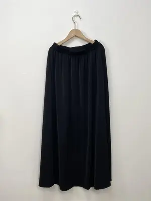 Women's Solid Color Elastic Waist Skirt, Modest Fashion Long Skirt for Daily Wear, Ladies Islamic Bottoms for All Seasons