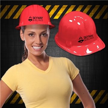 288 Customized Red Plastic Construction Hat - Novelty