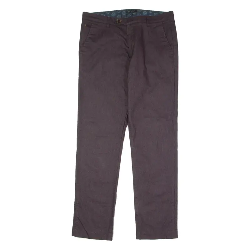TED BAKER Mens Trousers Purple Slim Straight W34 L32