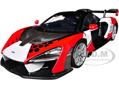 McLaren Senna #22 Black with Red and White Graphics GT Racing Series 1/24 Diecast Model Car by Motormax