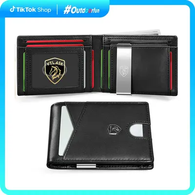 【 VTLASK 2025 Ultra-thin RFID Blocking Wallet 】Men's wallet | Anti-Theft Brush | Multiple Card Slots | Ultra-light and Po...