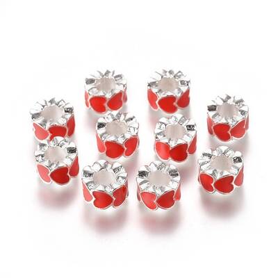 Alloy Enamel European Beads