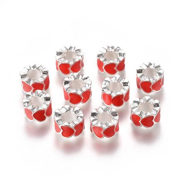 Alloy Enamel European Beads