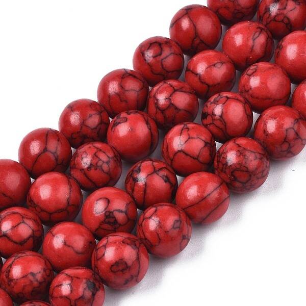 Synthetical Turquoise Gemstone Round Bead Strands
