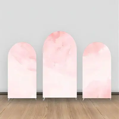 Elegant Gradient Pink Marble Party Arch Backdrop Kit - Aperturee