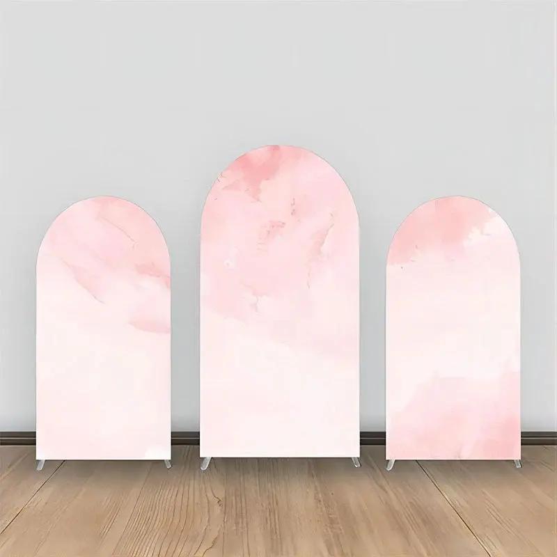 Elegant Gradient Pink Marble Party Arch Backdrop Kit - Aperturee