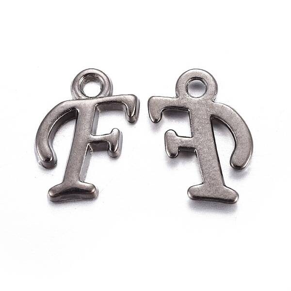 Gunmetal Plated Alloy Letter Pendants