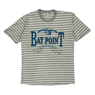 Single Stitch Bay Point Resort Made In Usa Albatross Graphic T-Shirt - Large Grey Cotton