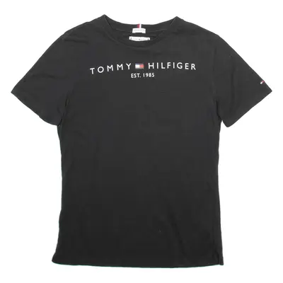 TOMMY HILFIGER Womens T-Shirt Black S