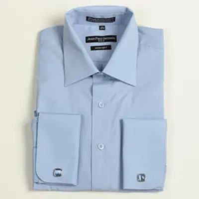 Medium Blue French Cuff Big & Tall Shirt 18 19 20 21 22 Inch Neck Men's Dress Shirt