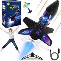 Electric Rocket Launcher Toy, Motorized Air Rocket Toy, Handheld Launches Rocket Up to 164 Feet, Fun Outdoor Toys, Durable ...