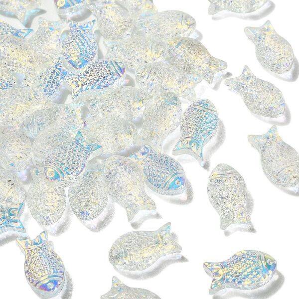 50Pcs Handmade Lampwork Fish Beads