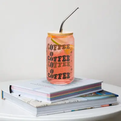 Bold Brew Aesthetic Can Glass