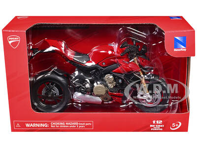 Ducati Supernaked V4S Motorcycle Red 1/12 Diecast Motorcycle Model by New Ray