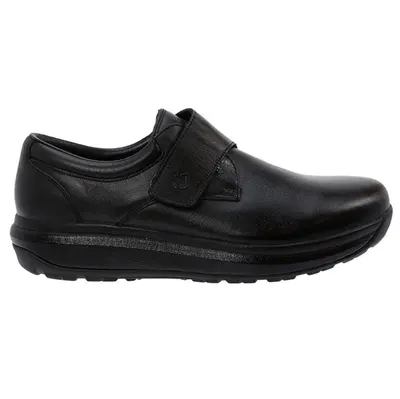 Joya Edward Leather Men's Hook and Loop Shoes - Black - Size:US 12.5 Men