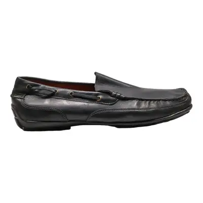 BASS Boat Shoes Black Leather Mens UK 12