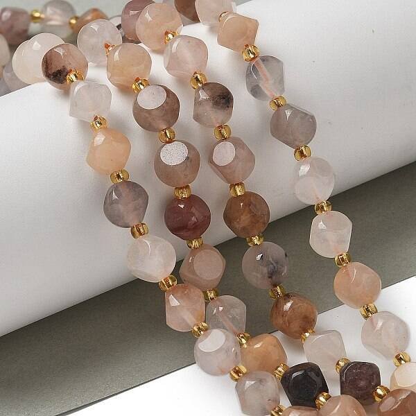 Natural Golden Silk Jade Beads Strands