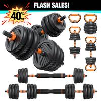 Upgraded Adjustable Dumbbells, 55/66/88lbs Free Weight Set, 5 in 1 Dumbbells Set Used as Barbell, Kettlebells, Push up Stand,...