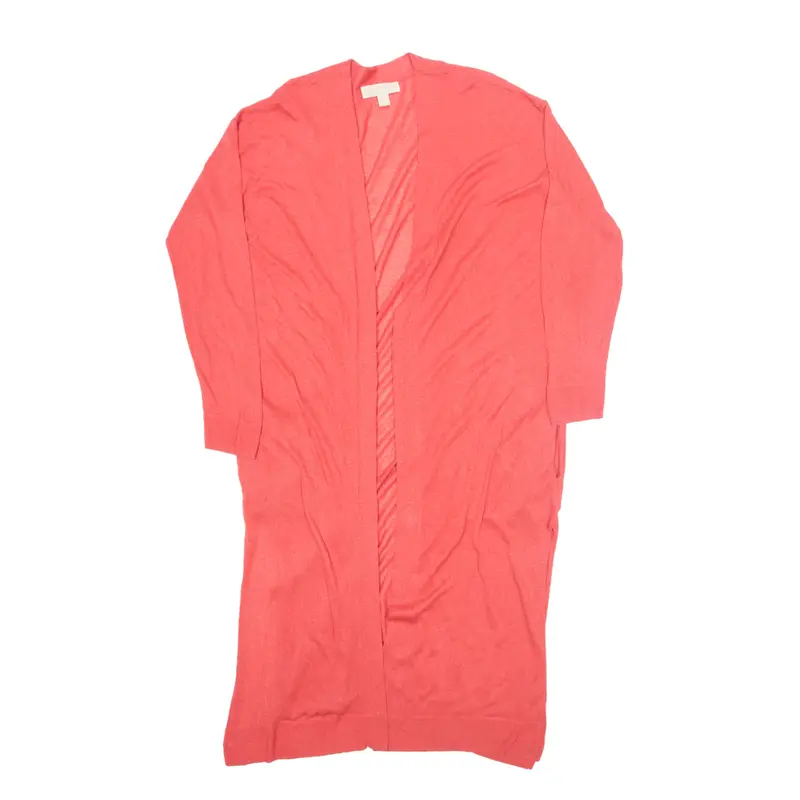 MICHAEL KORS Long Overcoat Jacket Pink Viscose Womens L