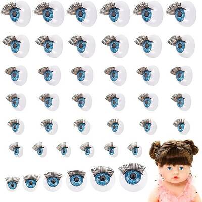 24 Pairs 6 Styles Plastic Doll Eye Patch