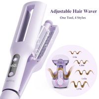 WaveFlex Adjustable Beachy Waver Curling Iron,Hair Crimpers with 3 Barrel，Ionic Deep Waver Hair Curler Tool for Women, Dual...